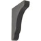Ekena Millwork 1 3/4"W x 7 1/4"D x 9 1/2"H Plymouth Wood Vintage Decor Bracket, Black BKTWD02X07X10PLBL - alternate 1